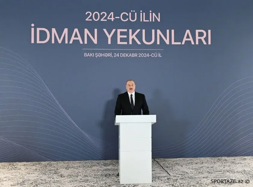 Prezident İlham Əliyev 2024-cü ilin idman yekunlarına həsr olunan mərasimdə iştirak edib